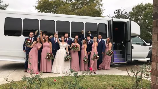 Bride and Groom With friends